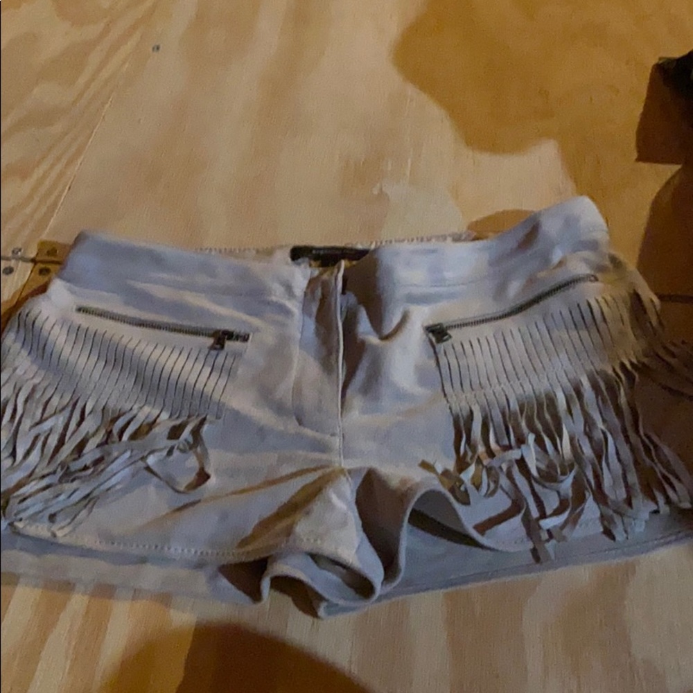 BCBG NWOT fringe shorts